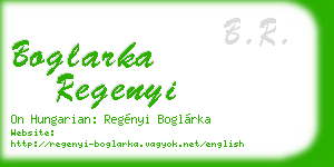 boglarka regenyi business card
